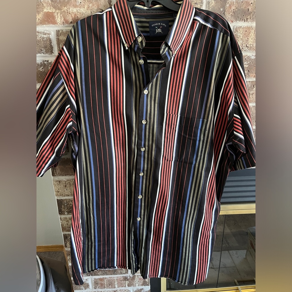 Vintage Harbor Bay short sleeve button down shirt